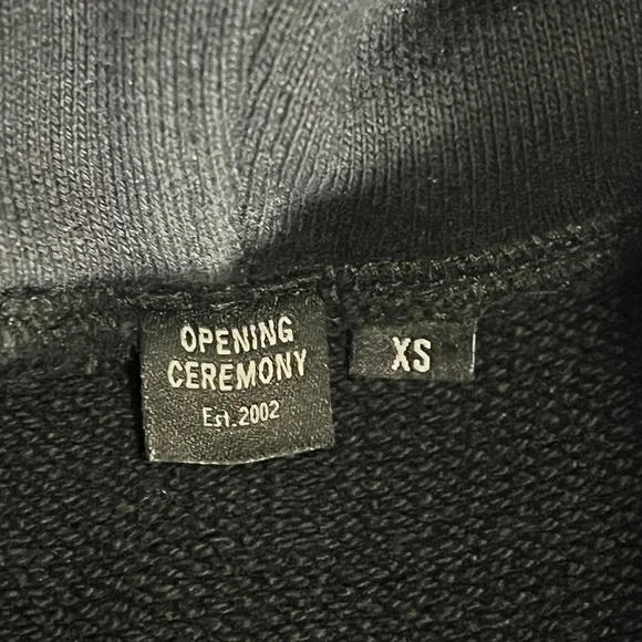 Opening Ceremony Ringer Cropped Black Textured Fabric XS - Picture 10 of 13